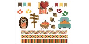 I Love Fall Stickers