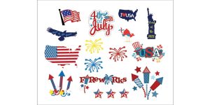 4th of July Stickers
