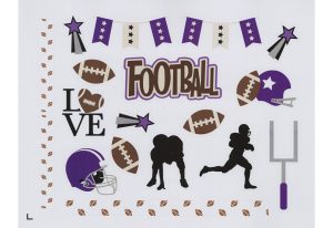 Football - Purple Stickers
