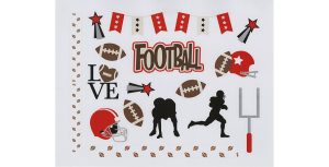 Football - Red Stickers