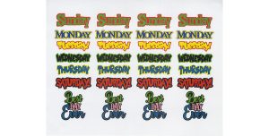 Days Of The Week Stickers