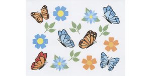 Flowers & Butterflies Stickers