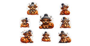 Halloween Cow Journal Cutouts 1025