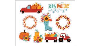 Rainy Fall Day Stickers