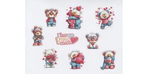 I Love You Beary Much Stickers