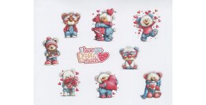 I Love You Beary Much Stickers