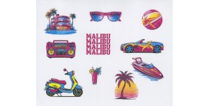 Malibu Stickers