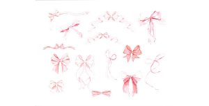Pink Bows Stickers