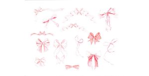 Pink Bows Stickers