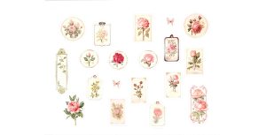 Pink Roses Stickers