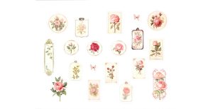 Pink Roses Stickers
