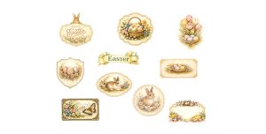 Vintage Easter Stickers