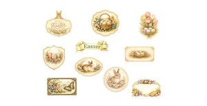 Vintage Easter Stickers