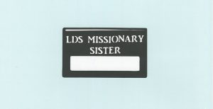LDS Missionary Tags Sister Title
