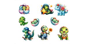 Baby Dino Stickers
