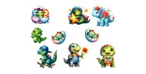 Baby Dino Sticker 0925