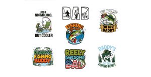 Fishing With Dad Stickers