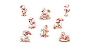 Summer Flamingo Journal Cutouts 0626
