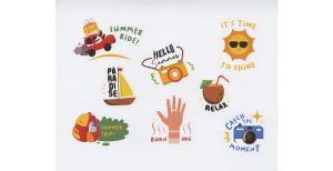 Hello Summer Stickers 0626