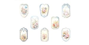 Shabby Blue Tag Stickers