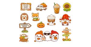 Cozy Fall Cuties Stickers