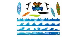 Riding The Waves Stickers