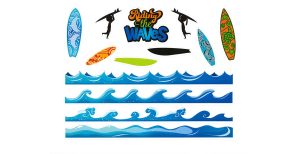 Riding The Waves Stickers