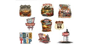 Route 66 Stickers