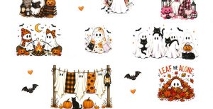 Fall Ghosts Stickers