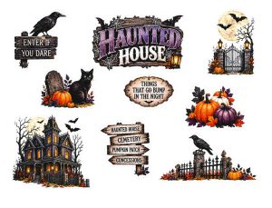 Haunted House Journal Cutouts 1026