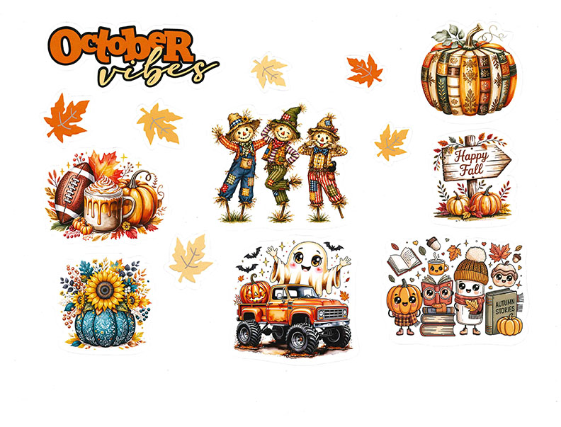 October Vibes Stickers