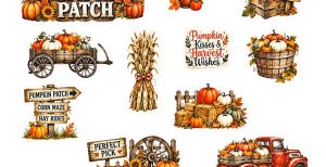 Pumpkin Patch Journal Cutouts 1026