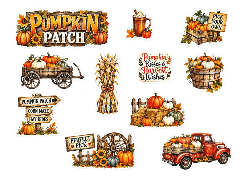 Pumpkin Patch Journal Cutouts 1026